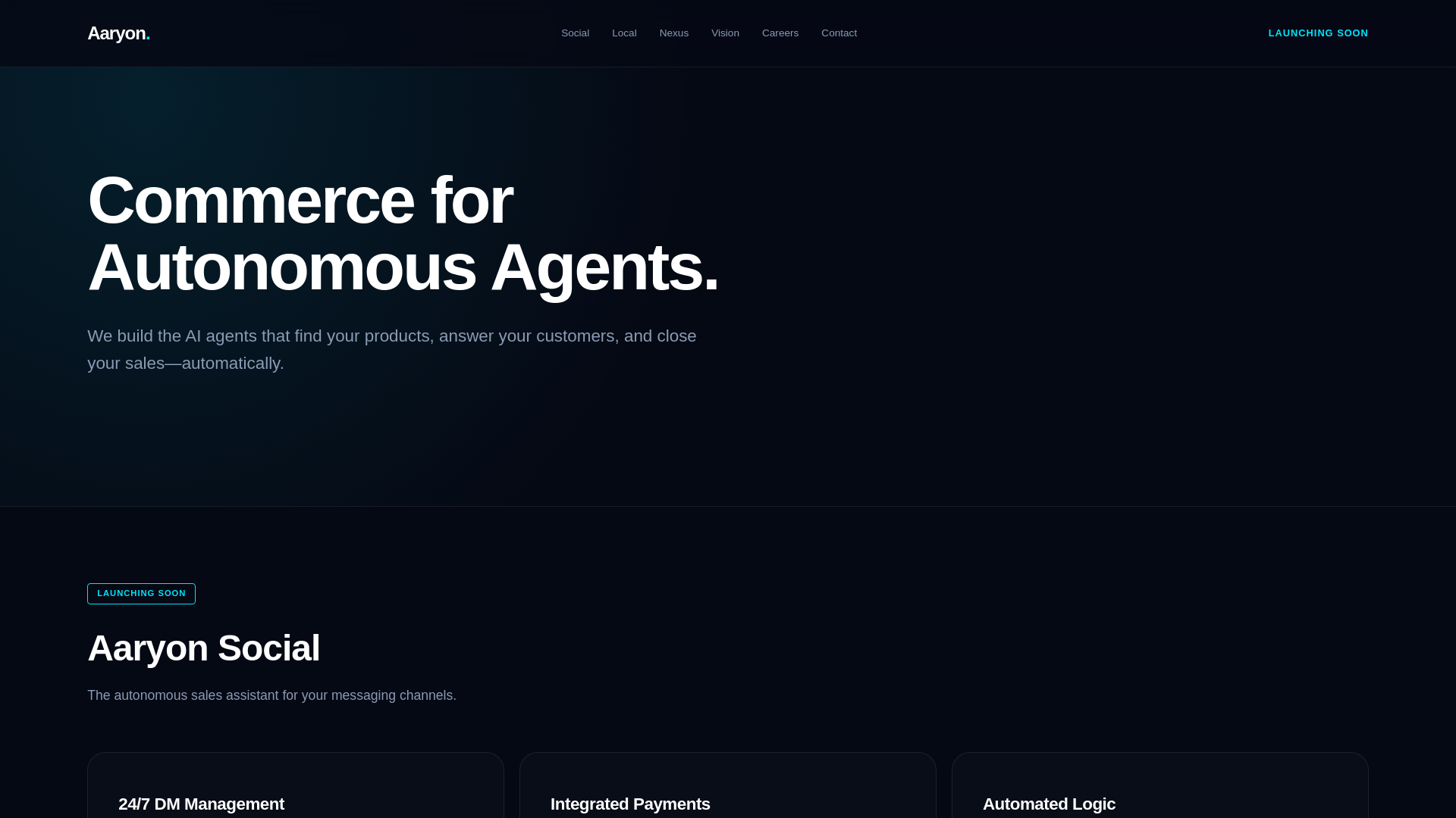 website screenshot of https://aaryon-offical.pages.dev/
