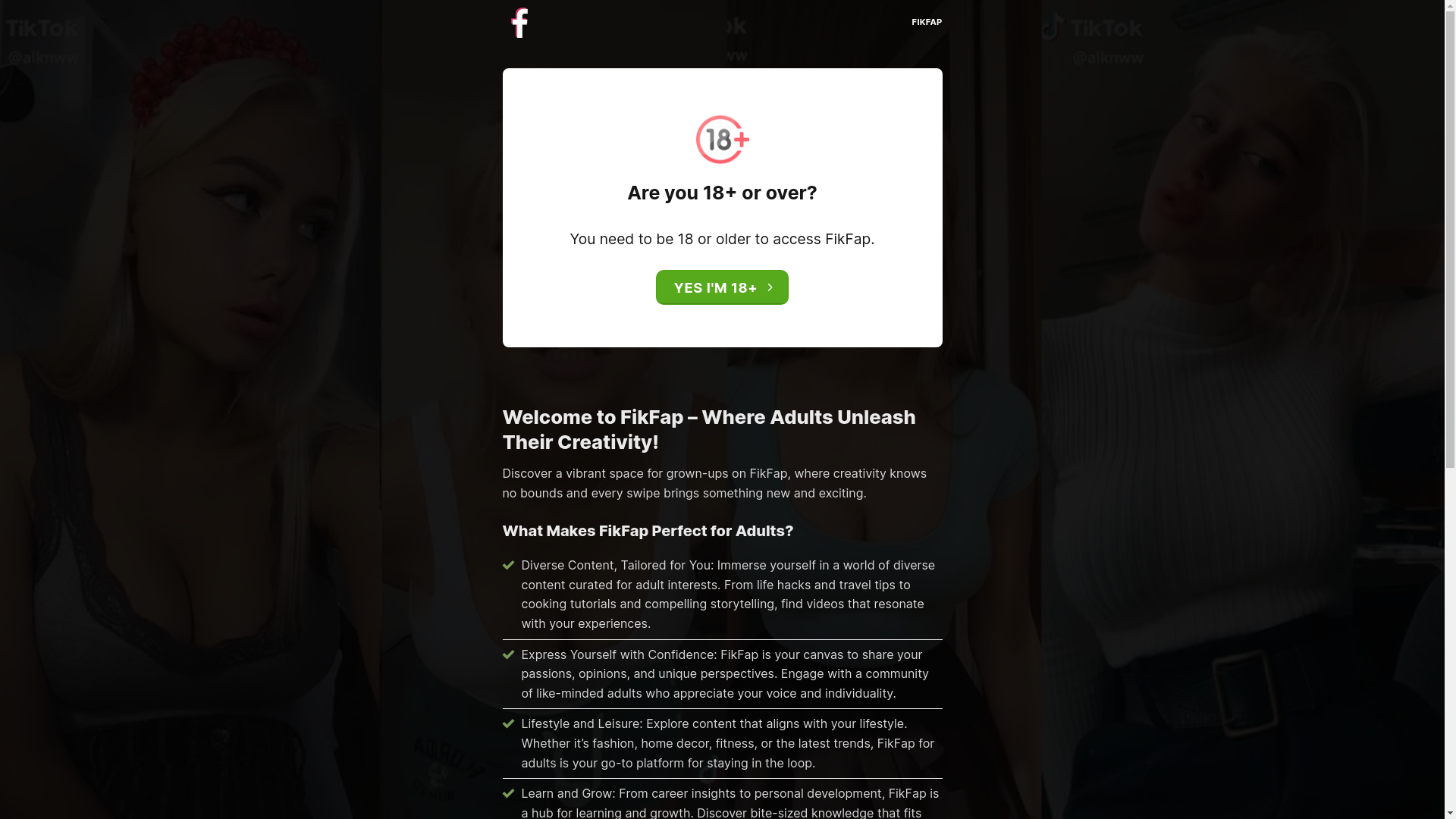 website screenshot of https://fikfaps.github.io/