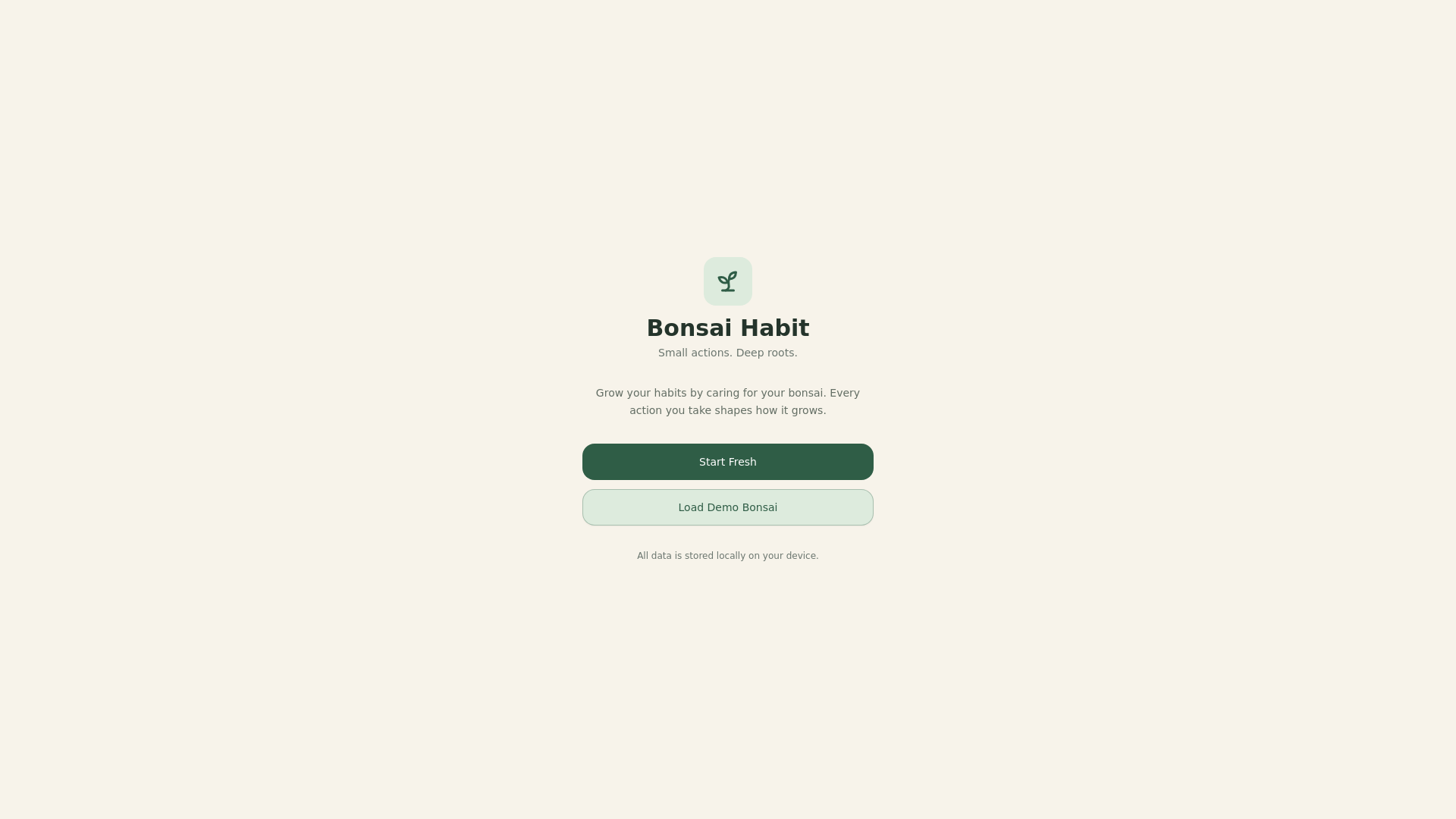 website screenshot of https://bonsai-habit-demo.pages.dev/