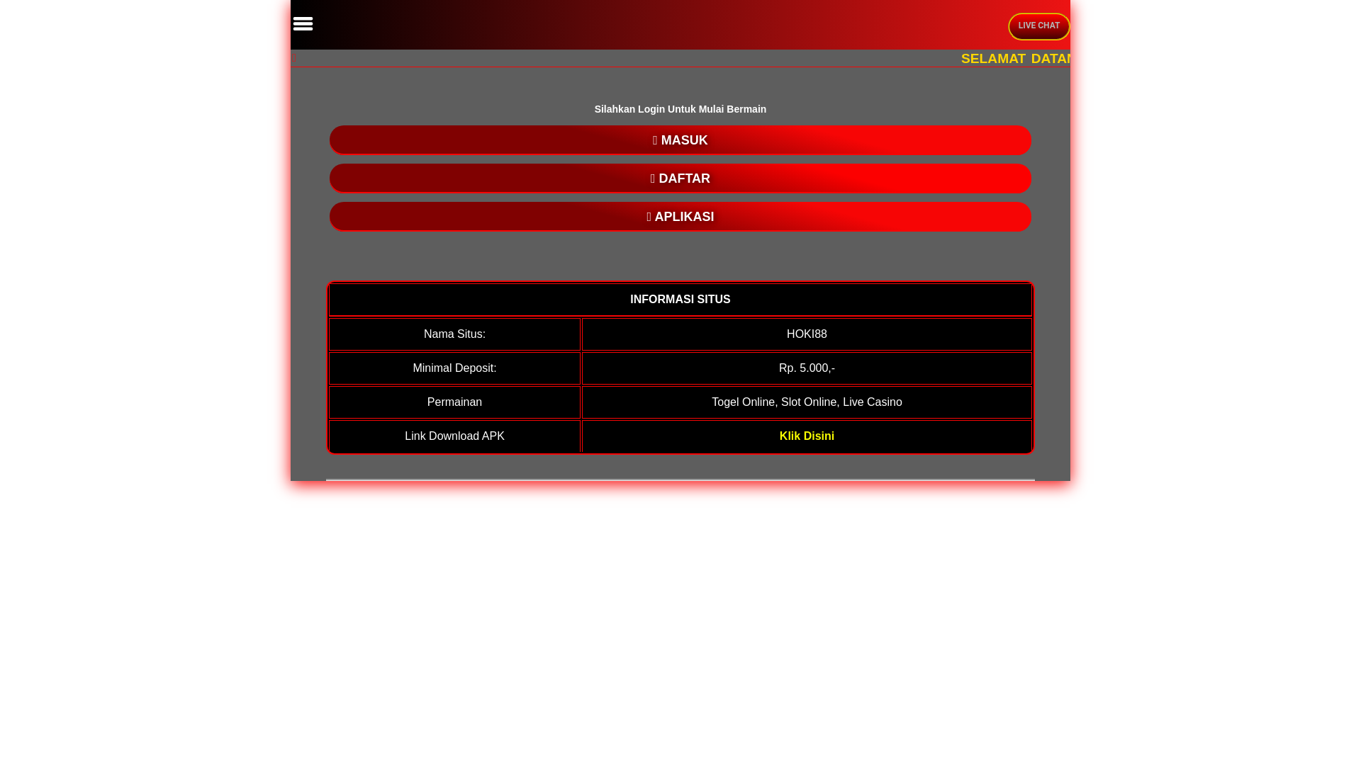website screenshot of https://slot-hoki88-gacorr.pages.dev/