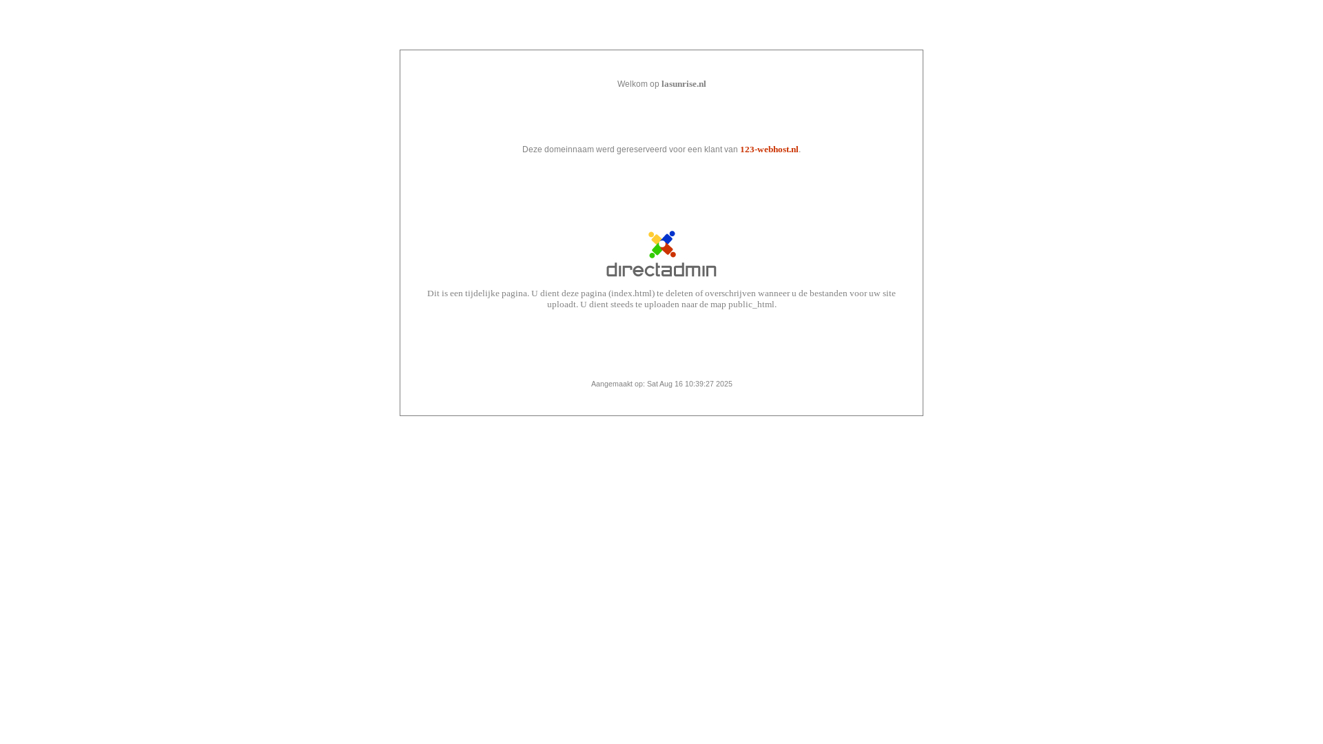 website screenshot of https://lasunrise.nl/