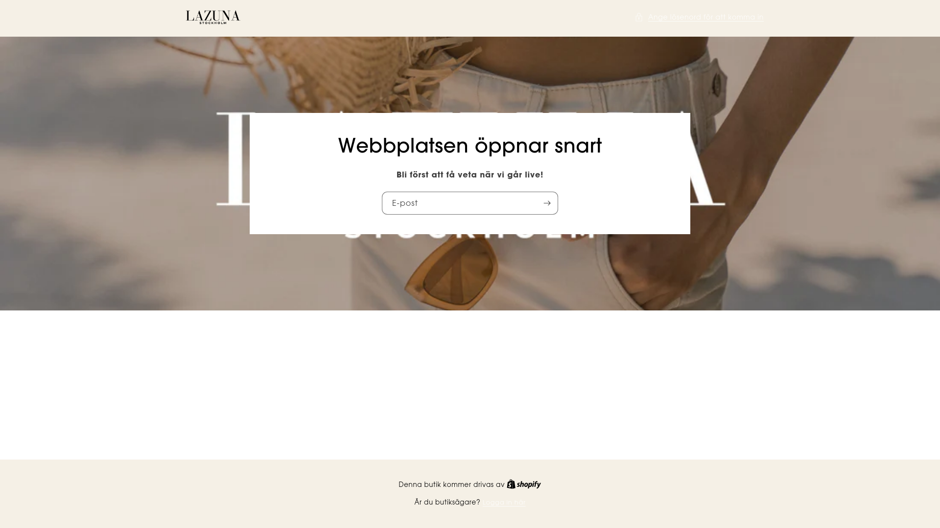 website screenshot of https://lazuna-stockholm.com/