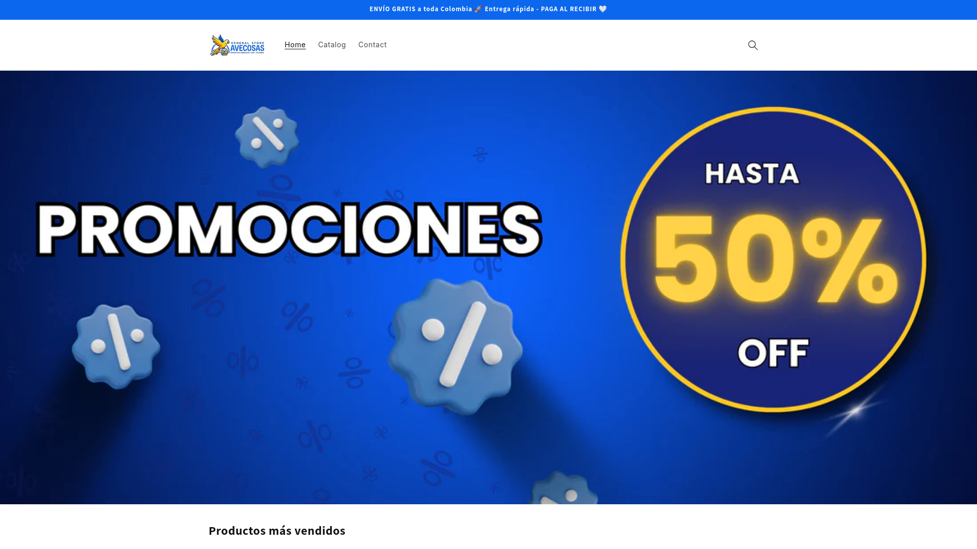 website screenshot of https://avecosas.com/