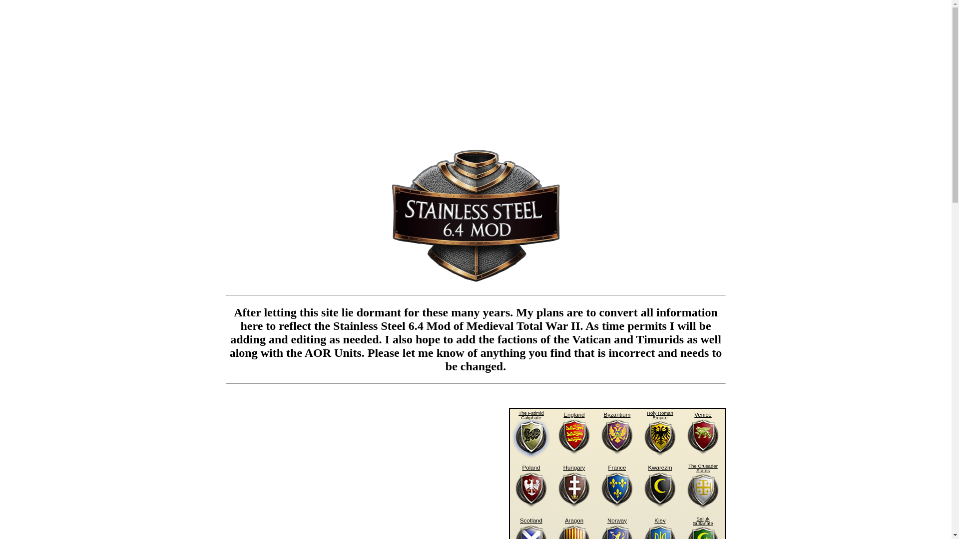 website screenshot of https://stainless-steel-mod.pages.dev/