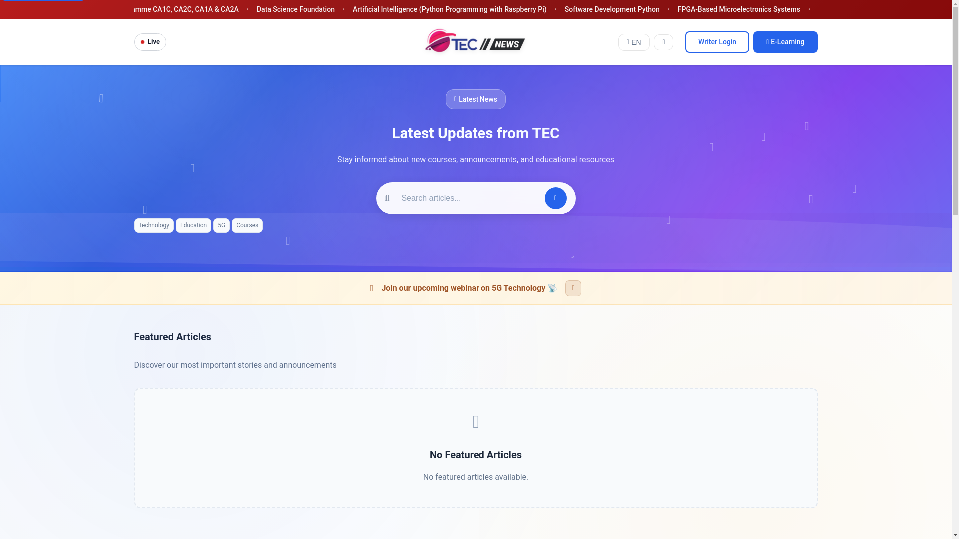 website screenshot of https://news-portal-system.pages.dev/