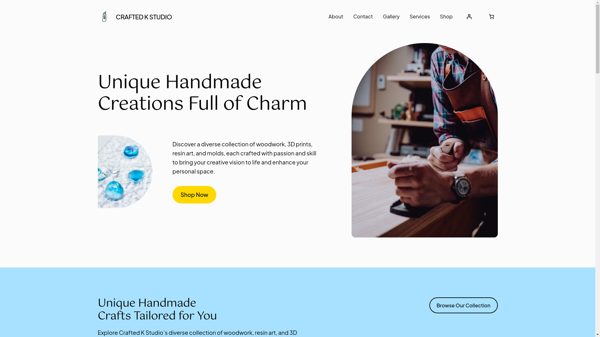 website screenshot of https://craftedkstudio.co.uk/