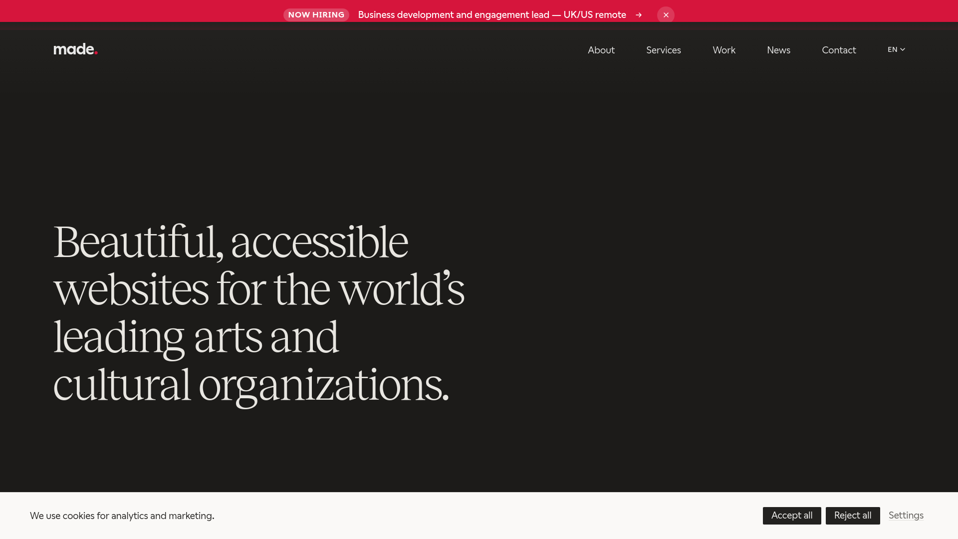 website screenshot of https://made.media/