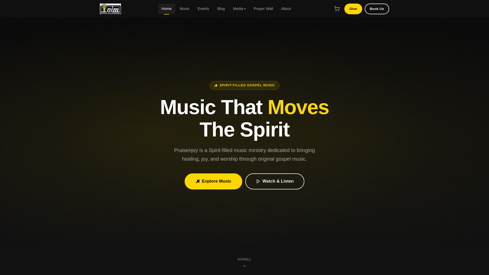 website screenshot of https://praisenjoy.org/