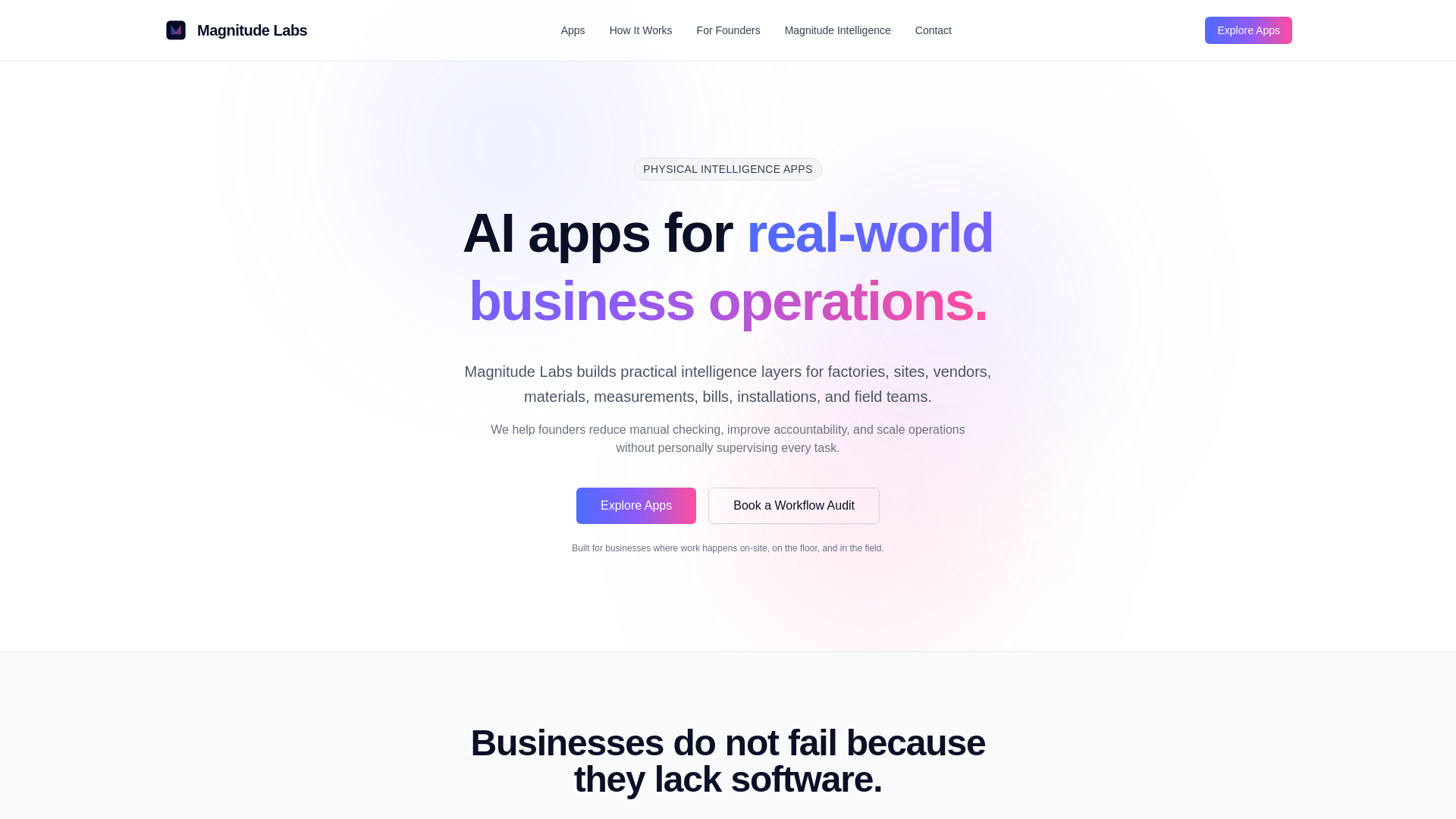 website screenshot of https://magnitude-labs.ai/