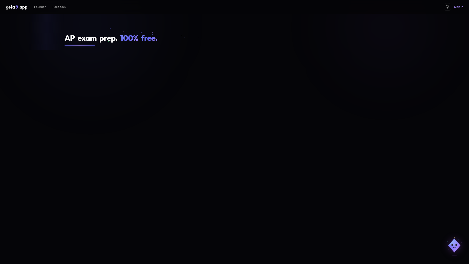 website screenshot of https://www.geta5.app/