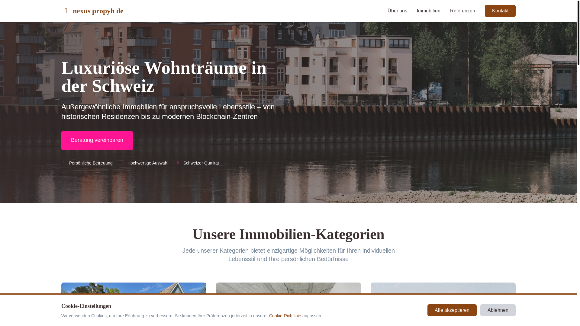 website screenshot of https://nexuspropyhchde.live/