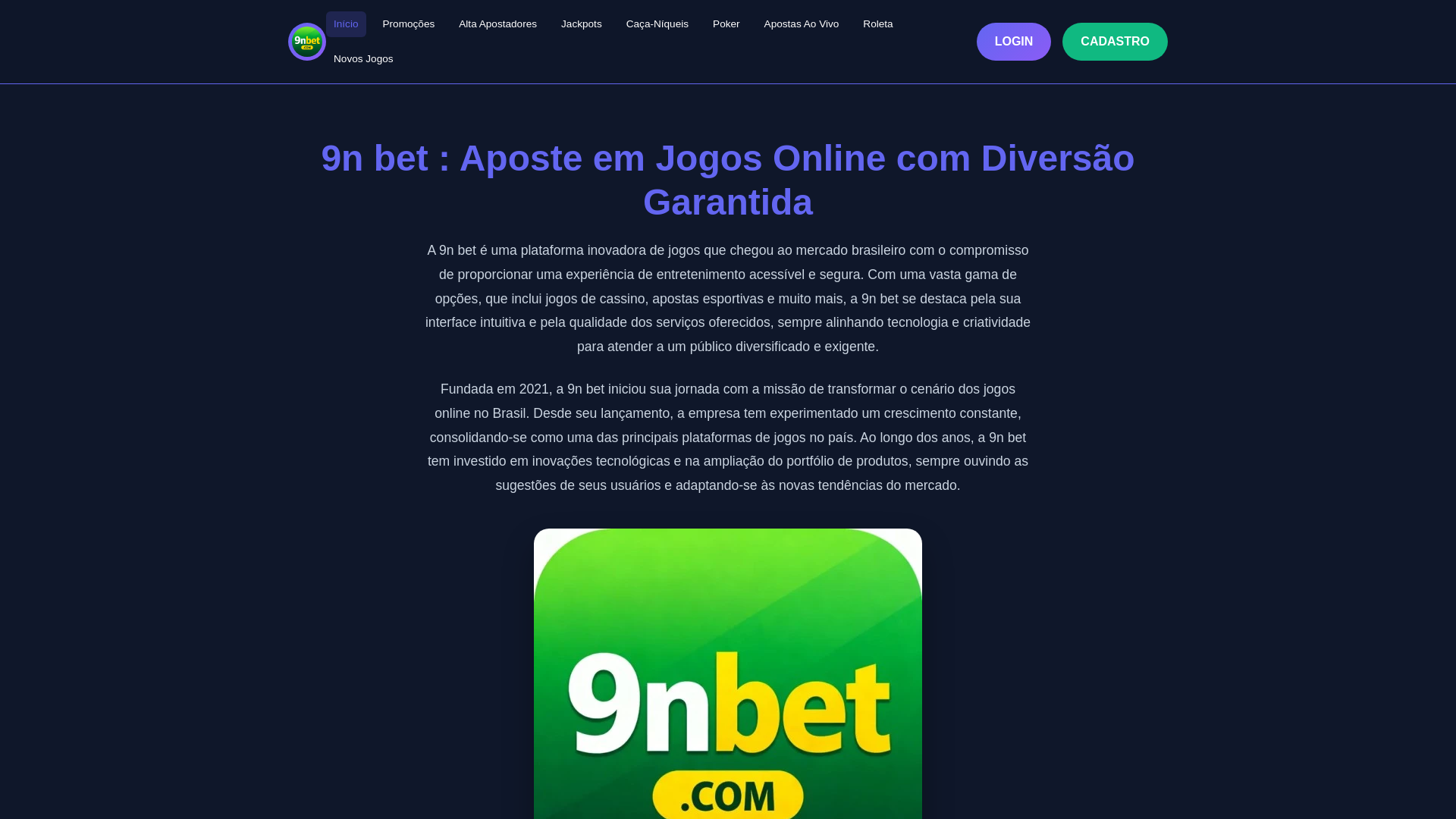 website screenshot of https://9nbetsd.com/