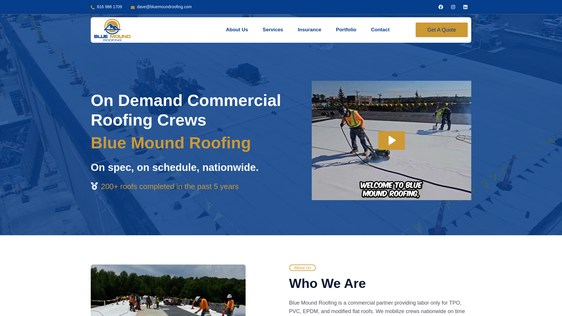 website screenshot of https://bluemoundbase.info/