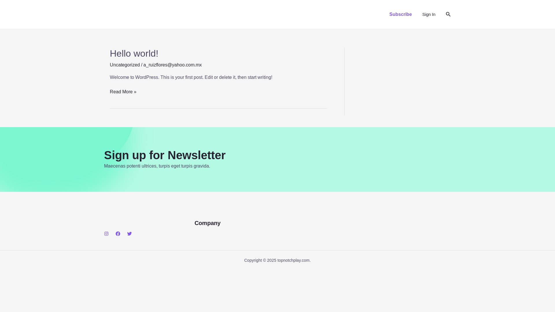 website screenshot of https://topnotchplay.com/