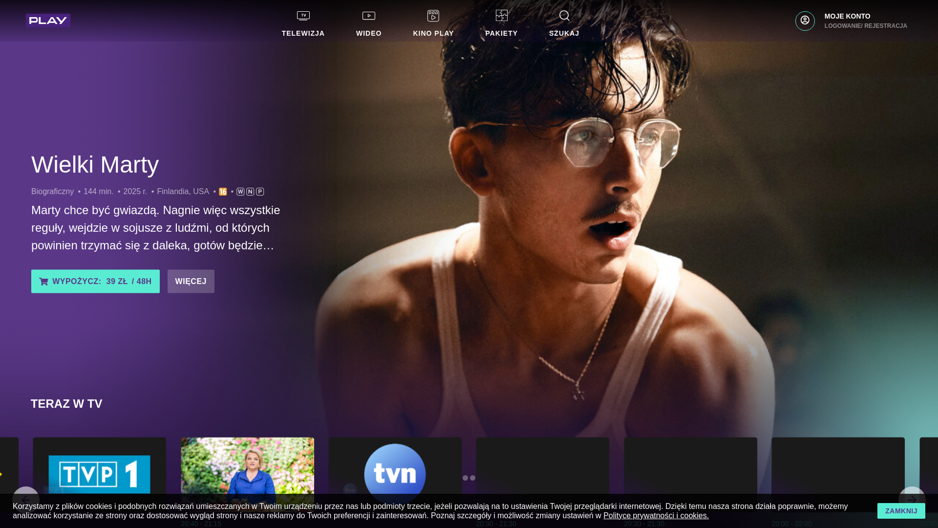 website screenshot of https://playnow.pl/