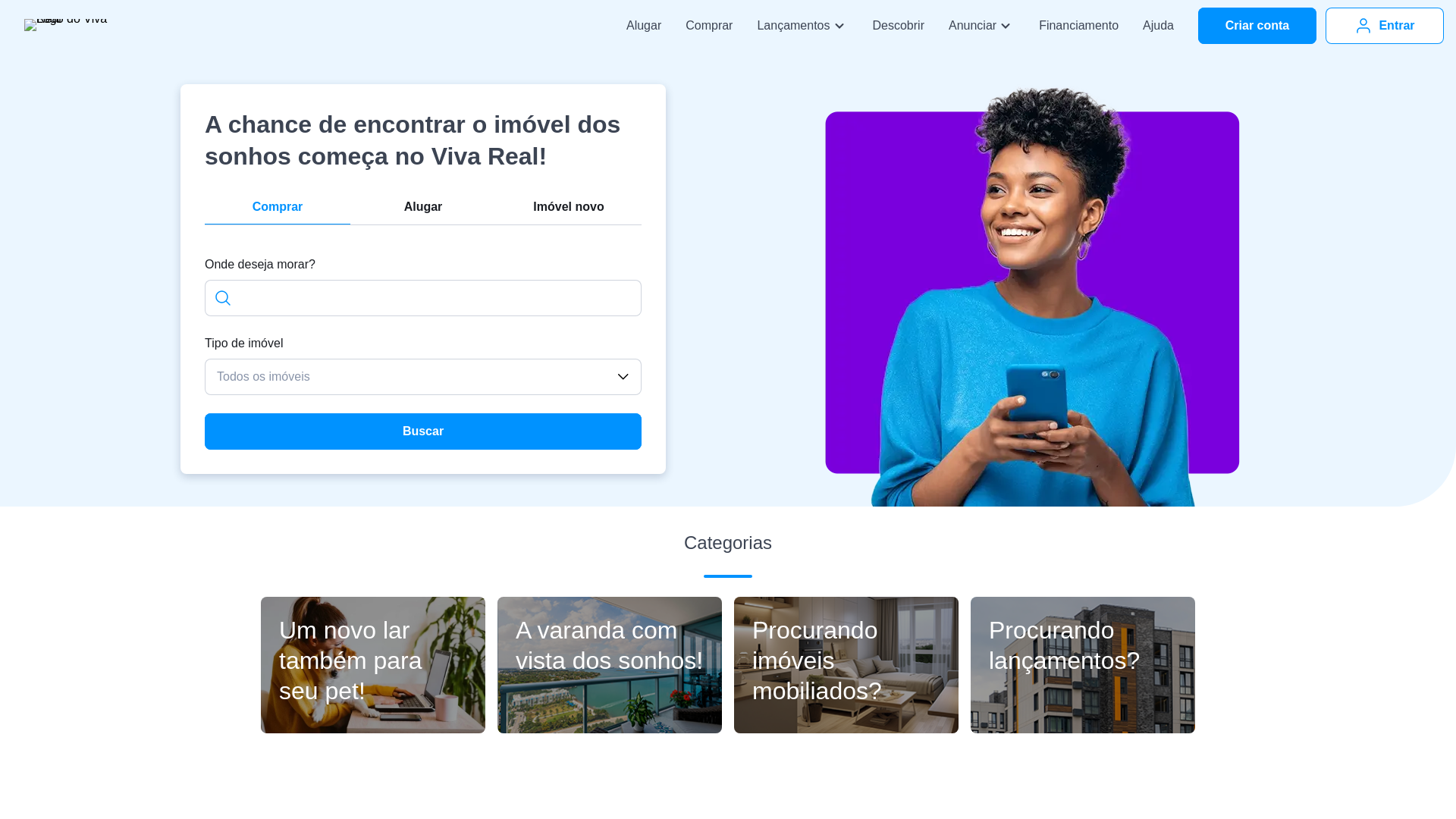 website screenshot of https://www.vivareal.com.br