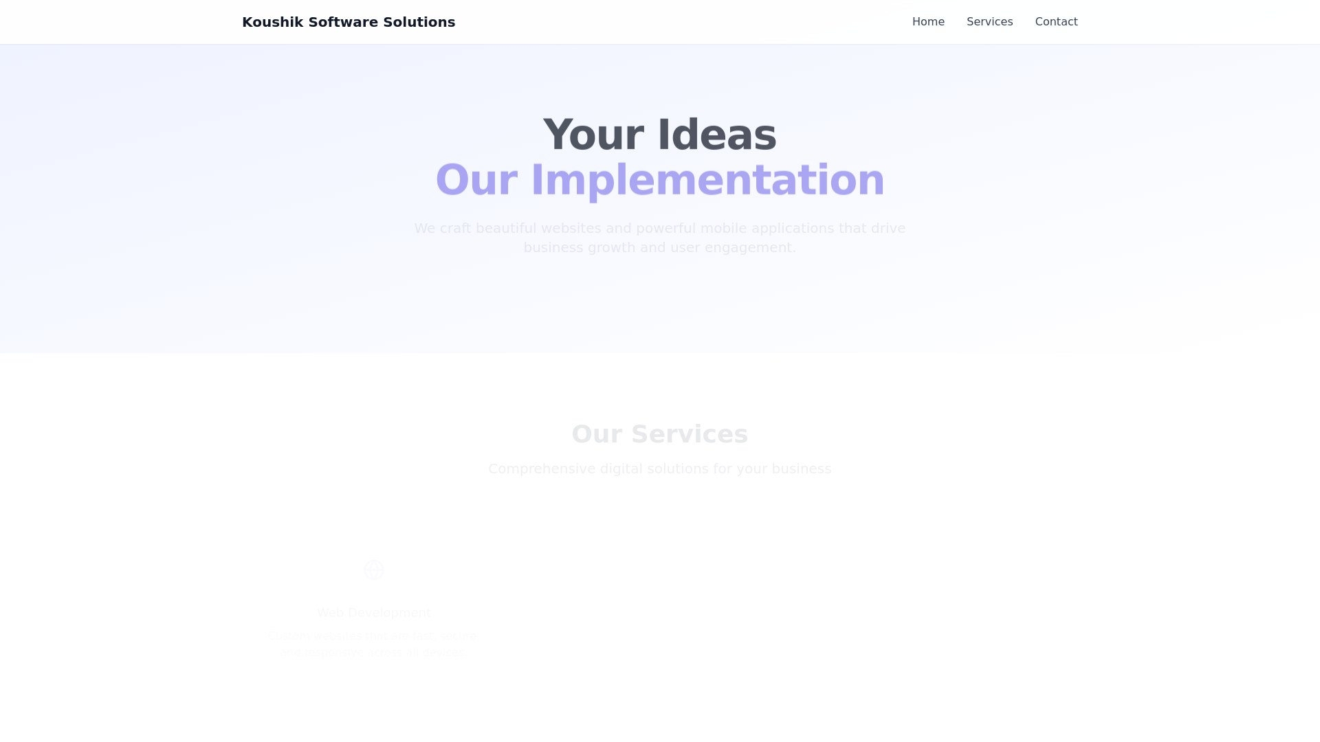 website screenshot of https://koushiksoftwaresolutions.com/