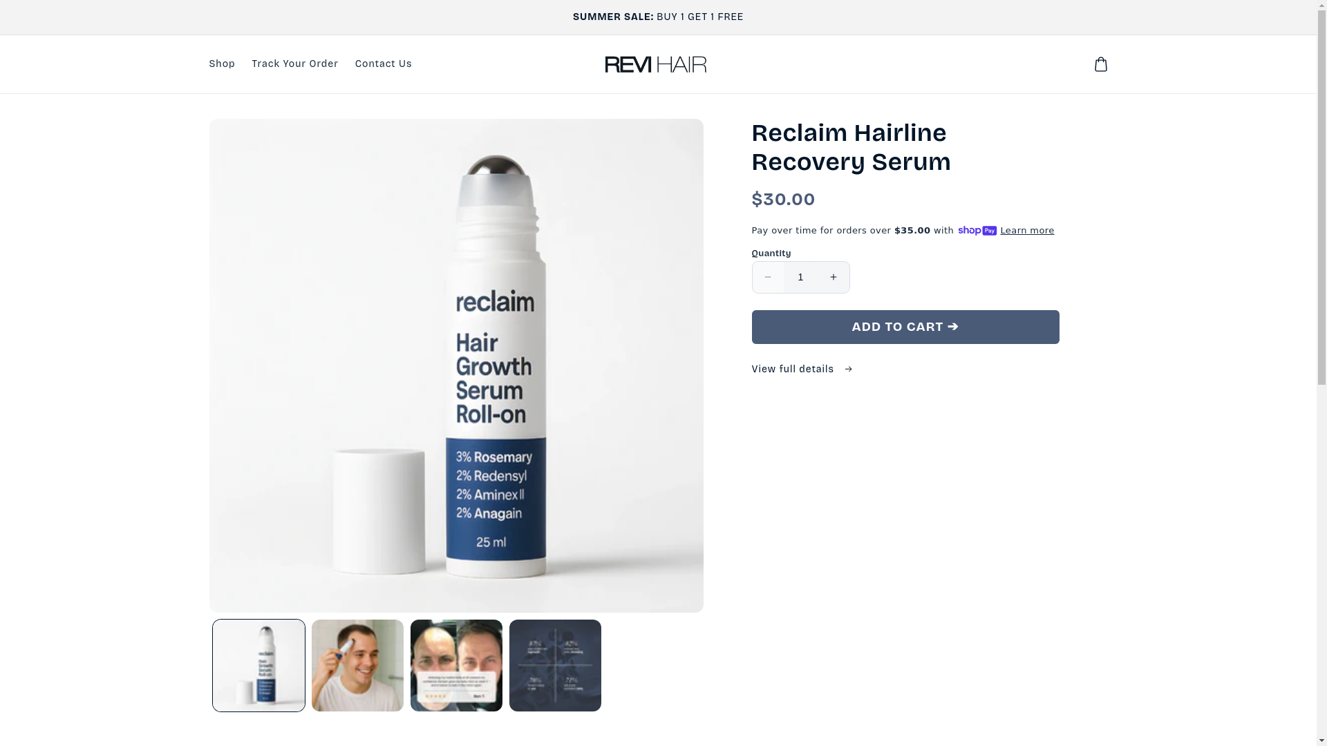 website screenshot of https://revihair.shop/