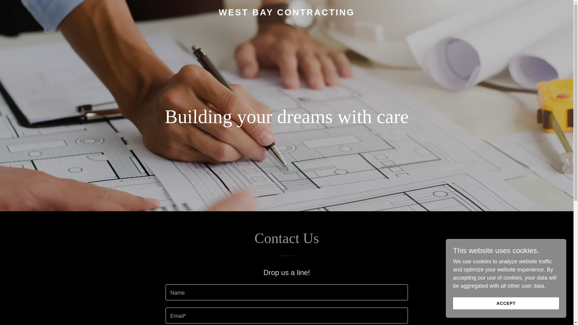 website screenshot of https://westbaycontracting.com/