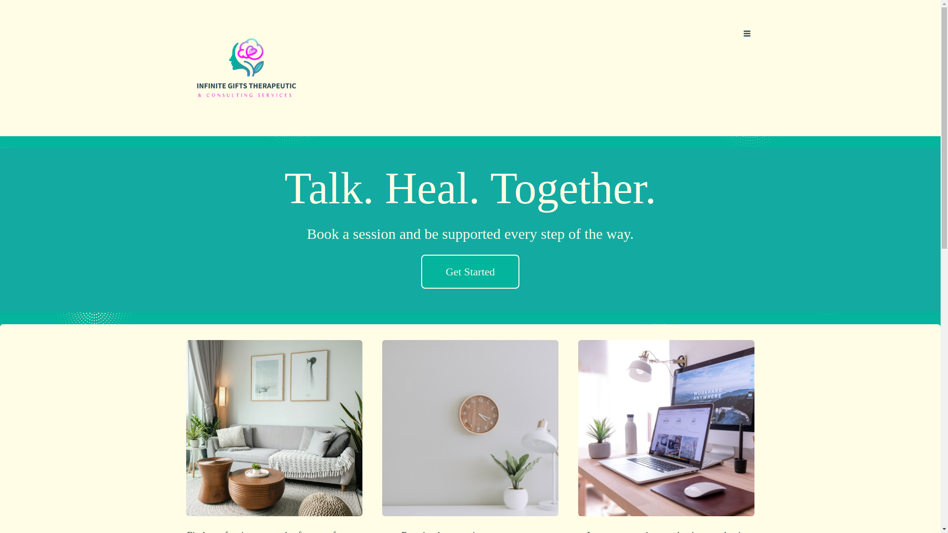 website screenshot of https://infinitegiftstherapeuticservices.com/