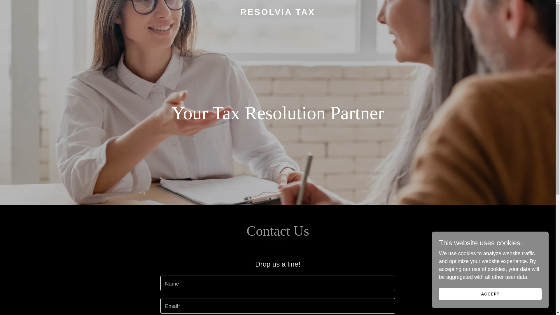 website screenshot of https://resolviatax.com/