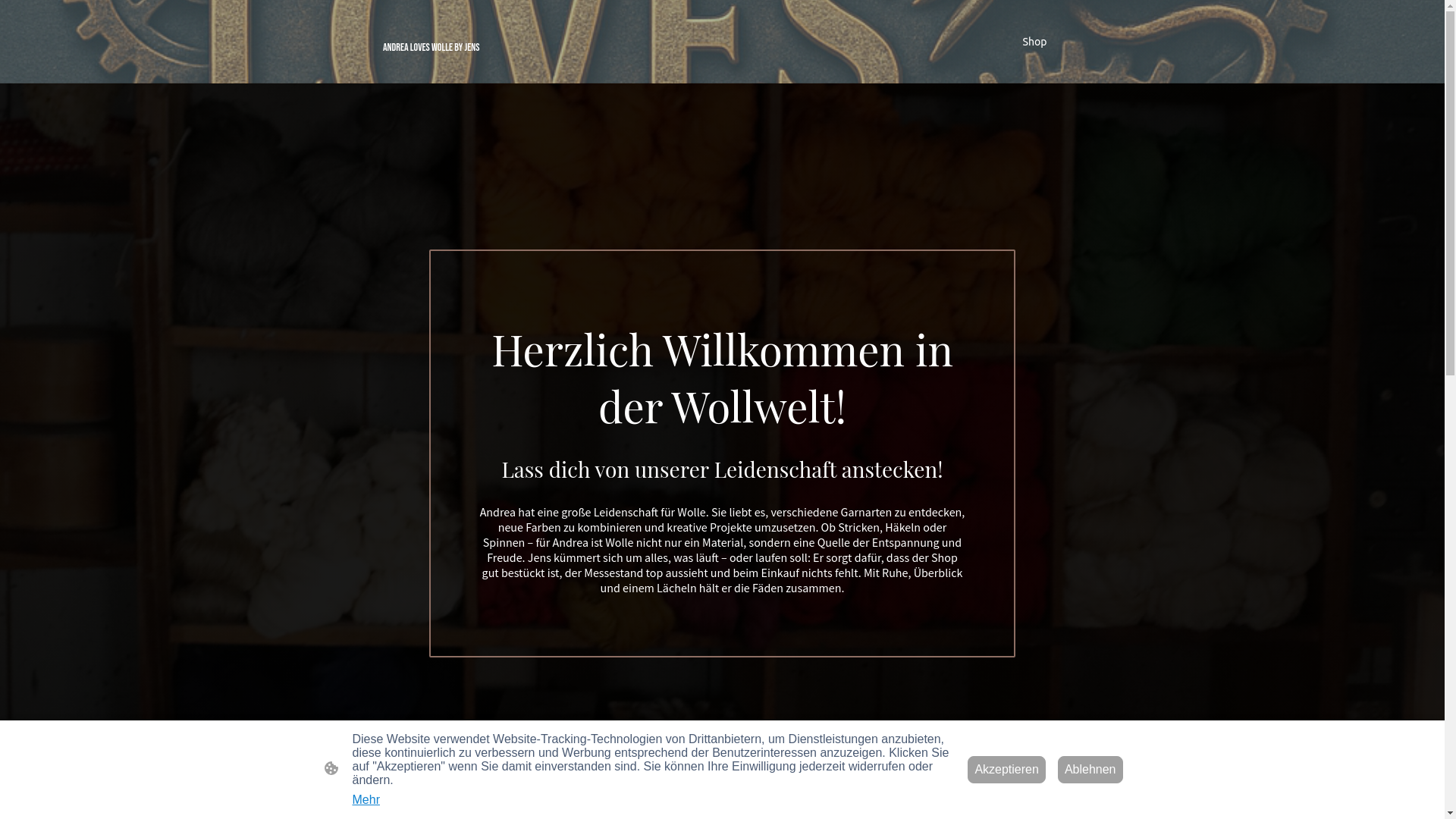 website screenshot of https://andrea-loves-wolle.com/