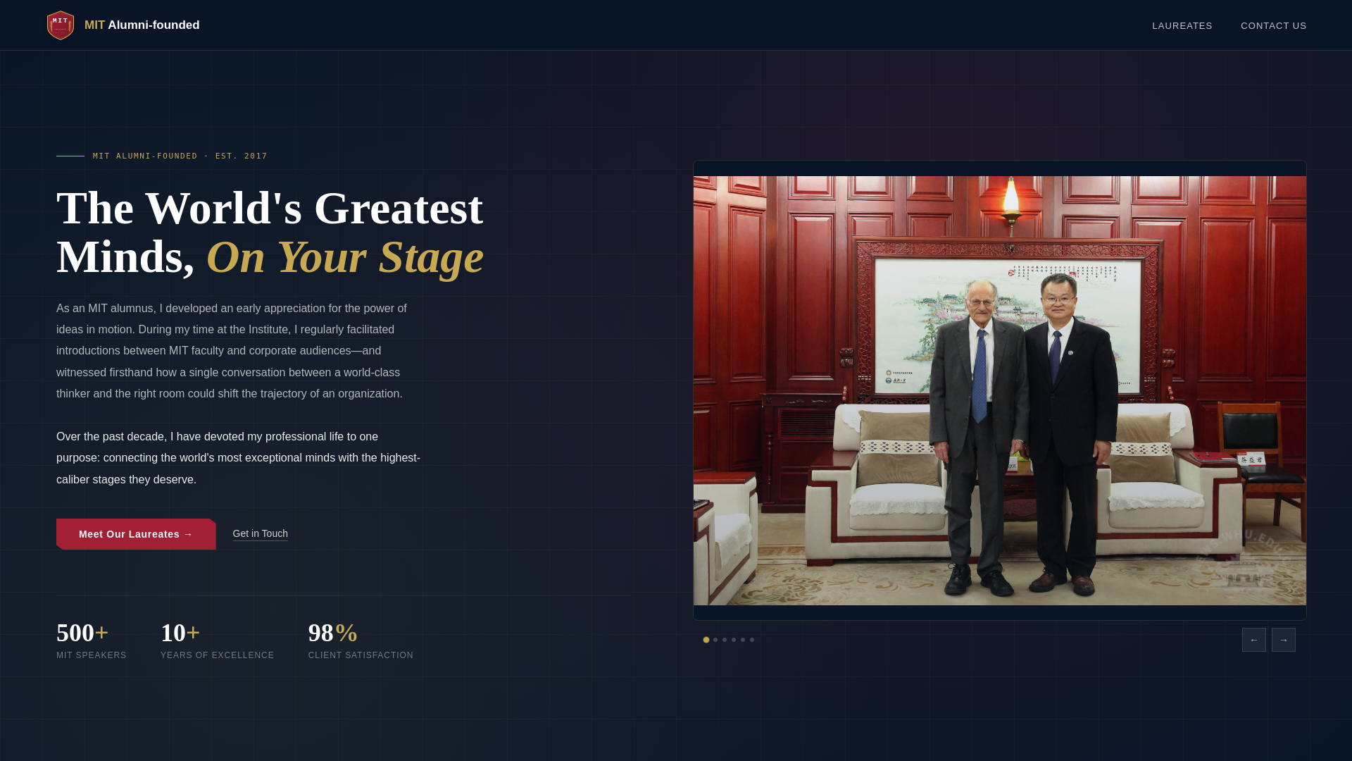 website screenshot of https://mitspeakers.pages.dev/