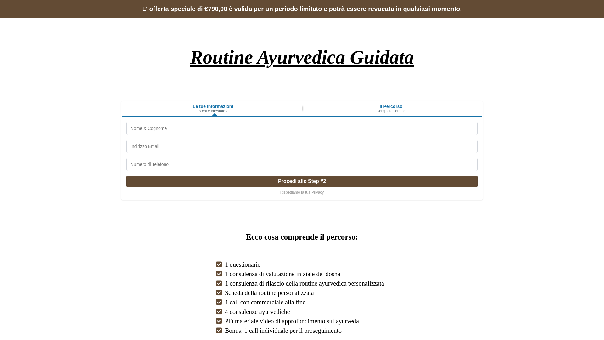 website screenshot of https://routineayurvedica.com/