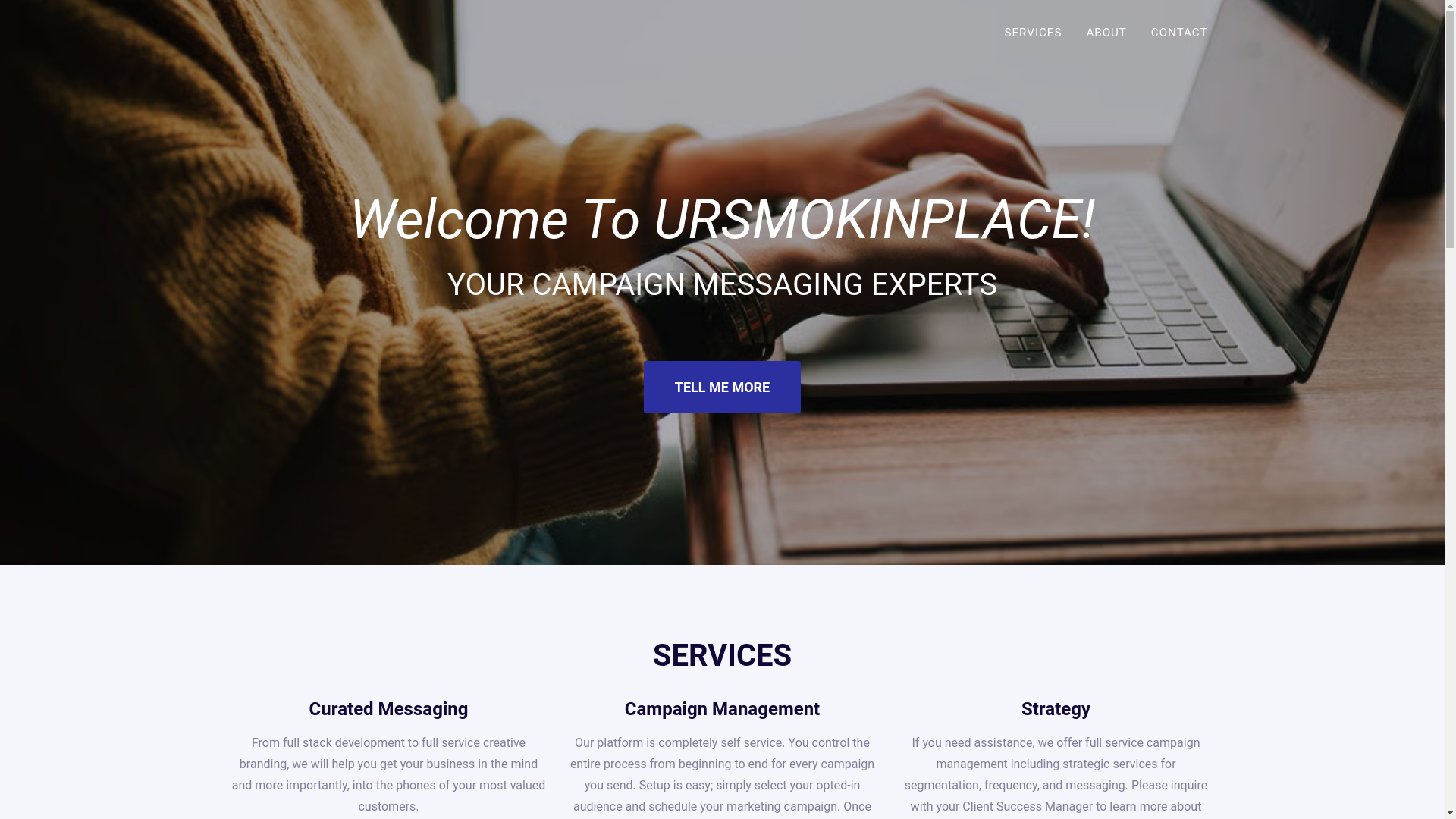 website screenshot of https://ursmokinplace.com/