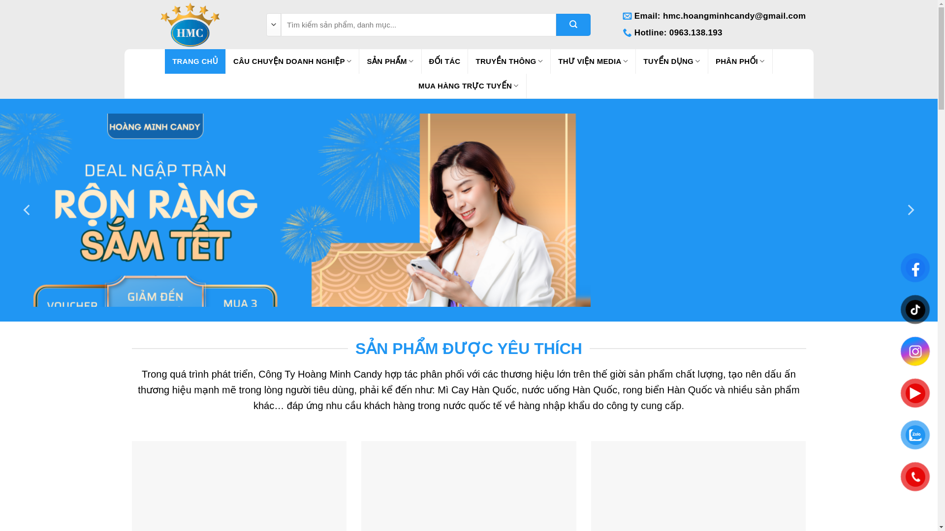 website screenshot of https://hoangminhcandy.com.vn/