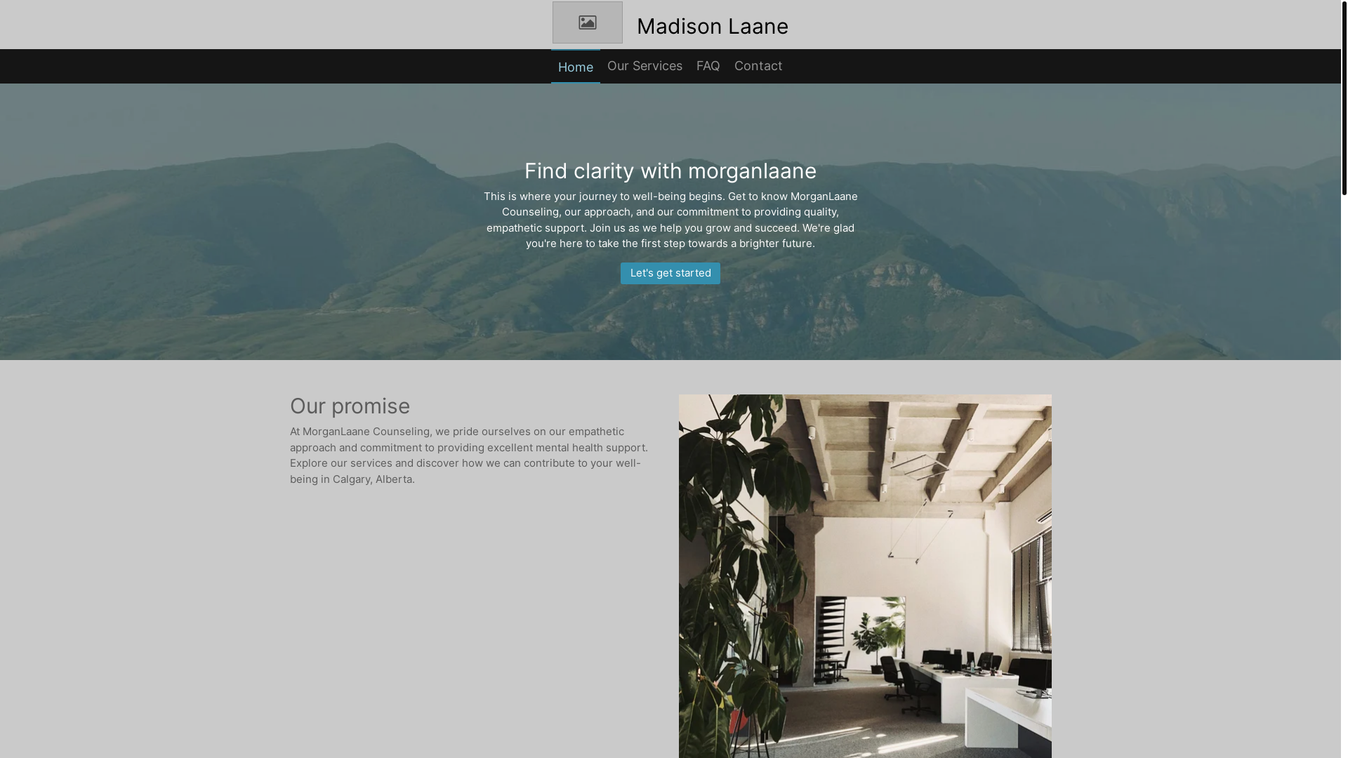 website screenshot of https://madisonlaane.com/