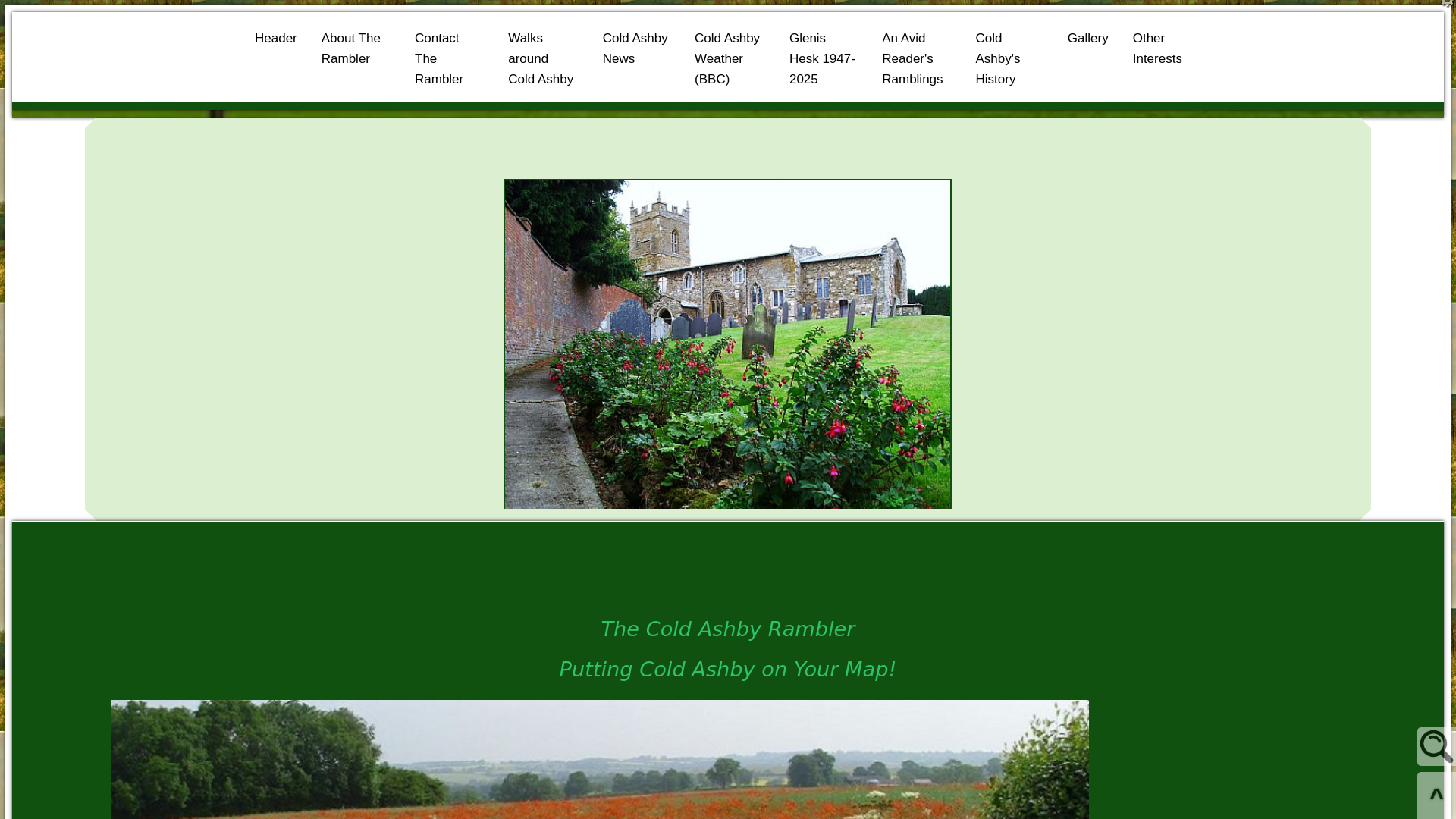 website screenshot of https://coldashbyrambler.org.uk/
