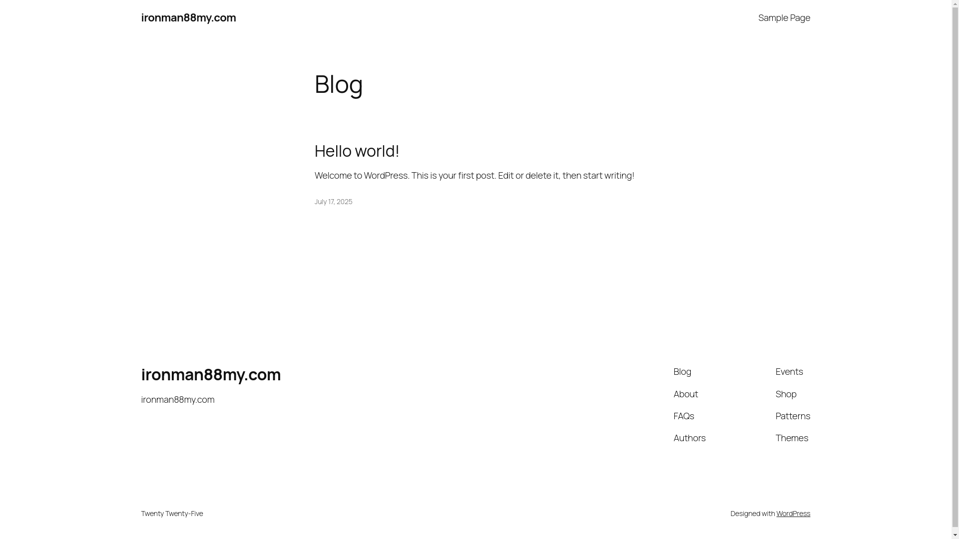 website screenshot of https://ironman88my.com/