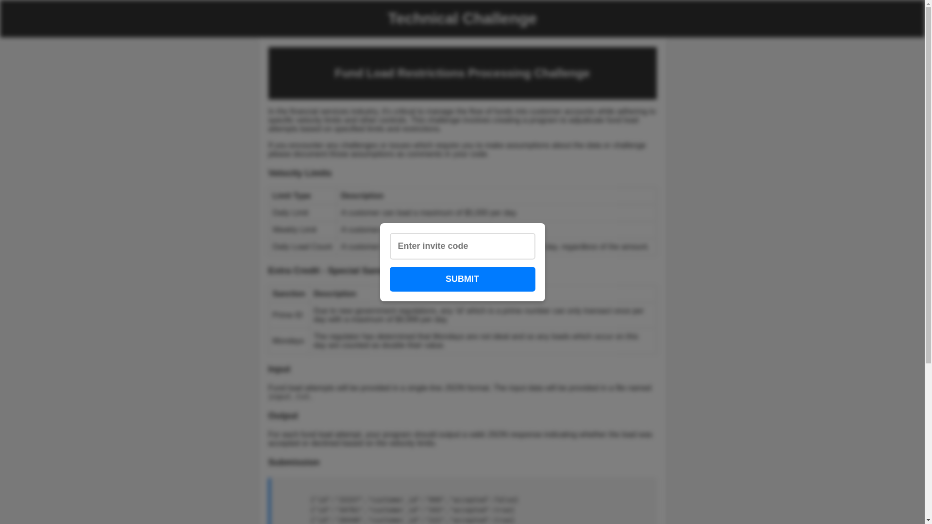 website screenshot of https://technical-challenge.pages.dev/
