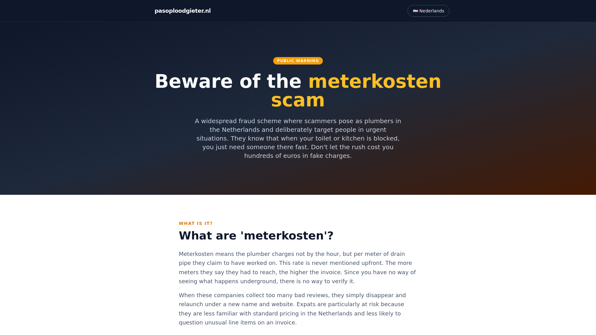 website screenshot of https://pasoploodgieter.nl