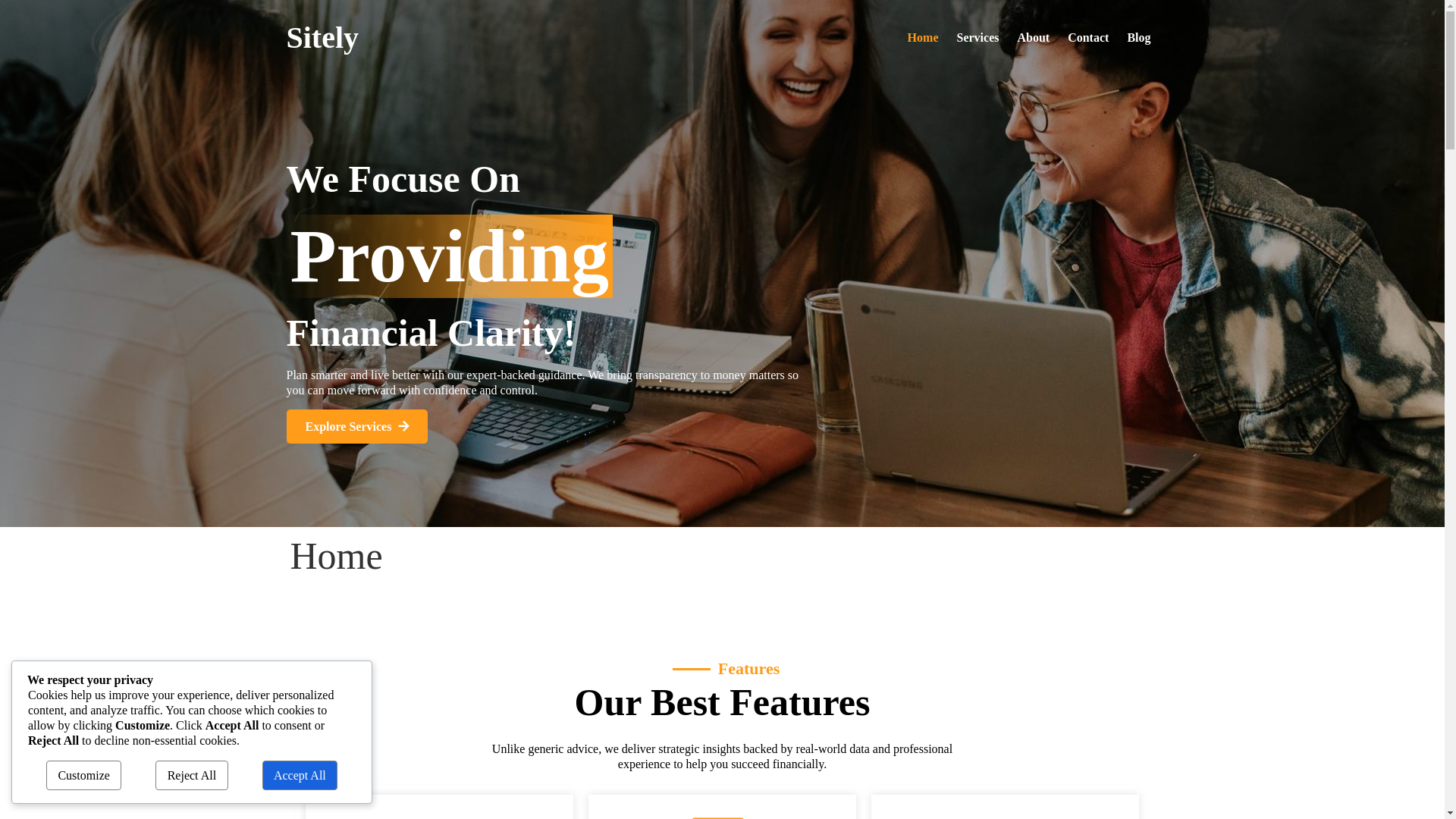 website screenshot of https://sitely.my.id/
