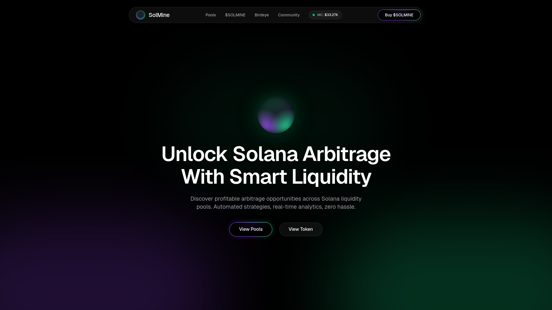 website screenshot of https://sol-mine.com/