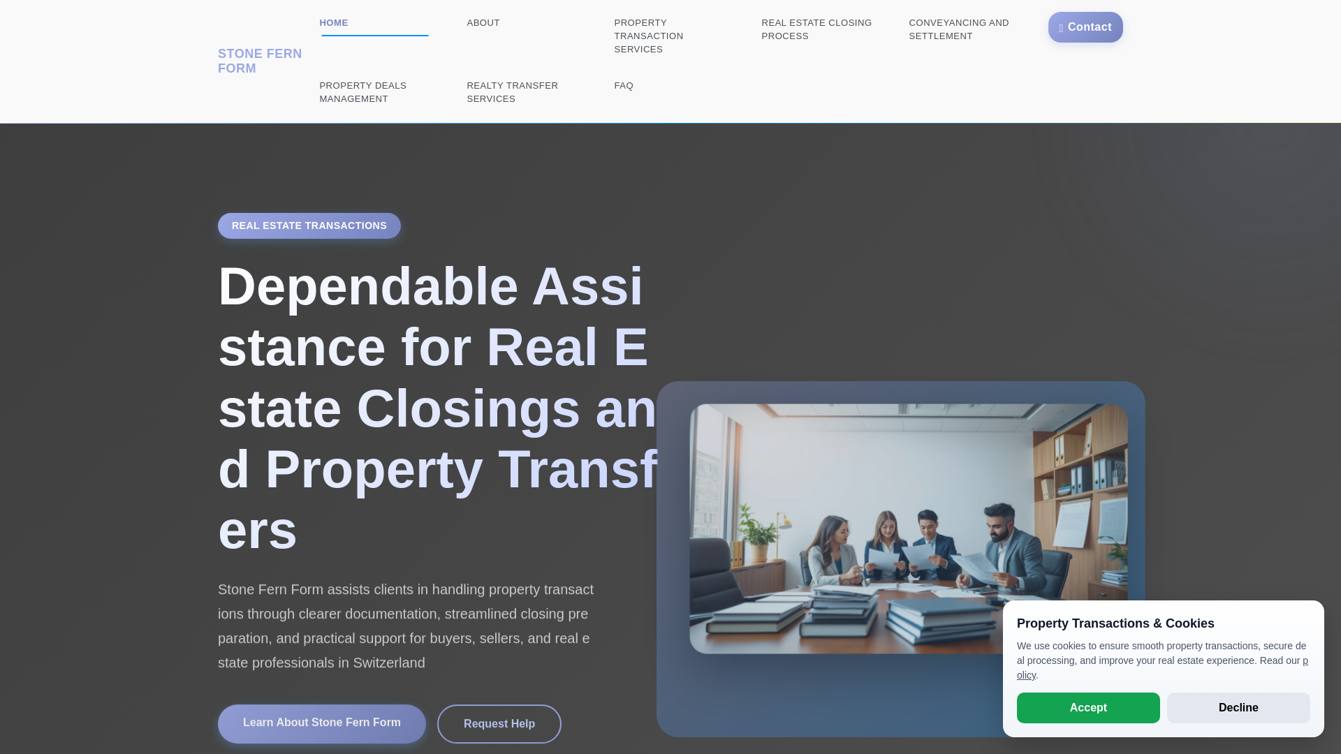 website screenshot of https://stonefernform.best