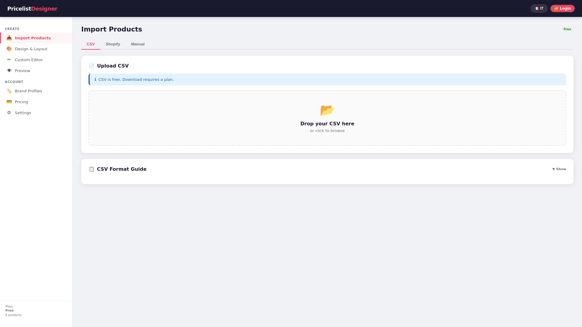website screenshot of https://catalogly-app.pages.dev/
