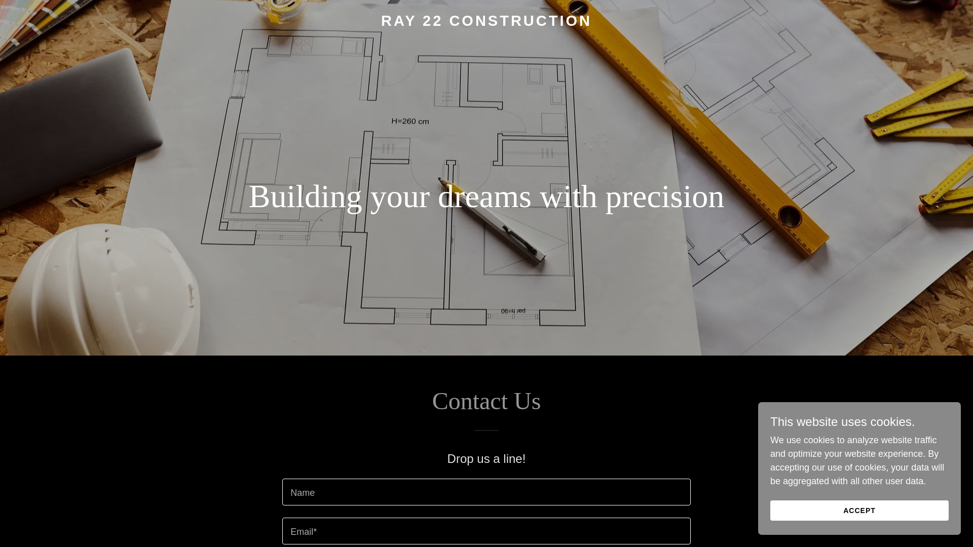 website screenshot of https://ray22construction.com/