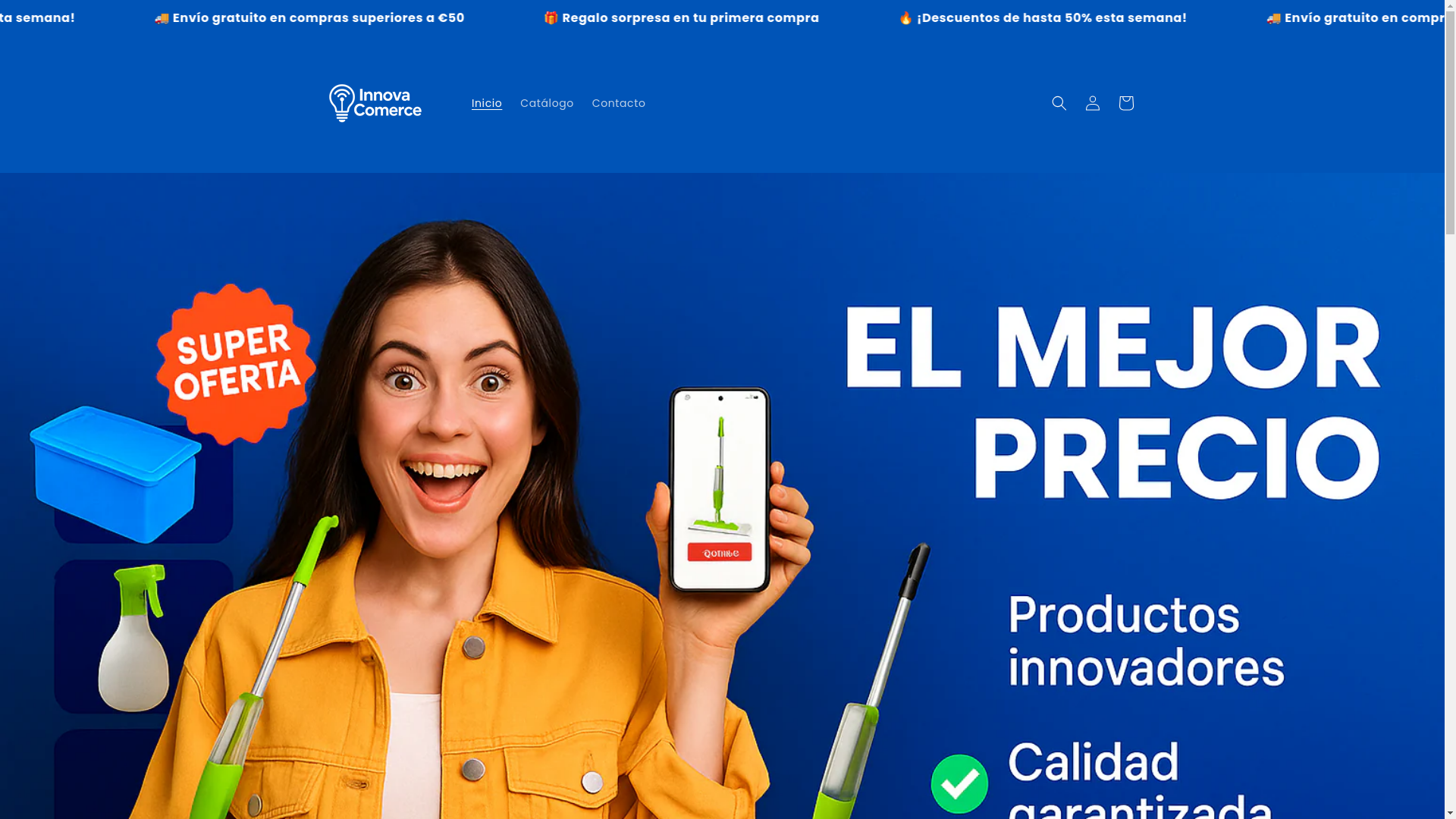 website screenshot of https://innovacommerce.store/
