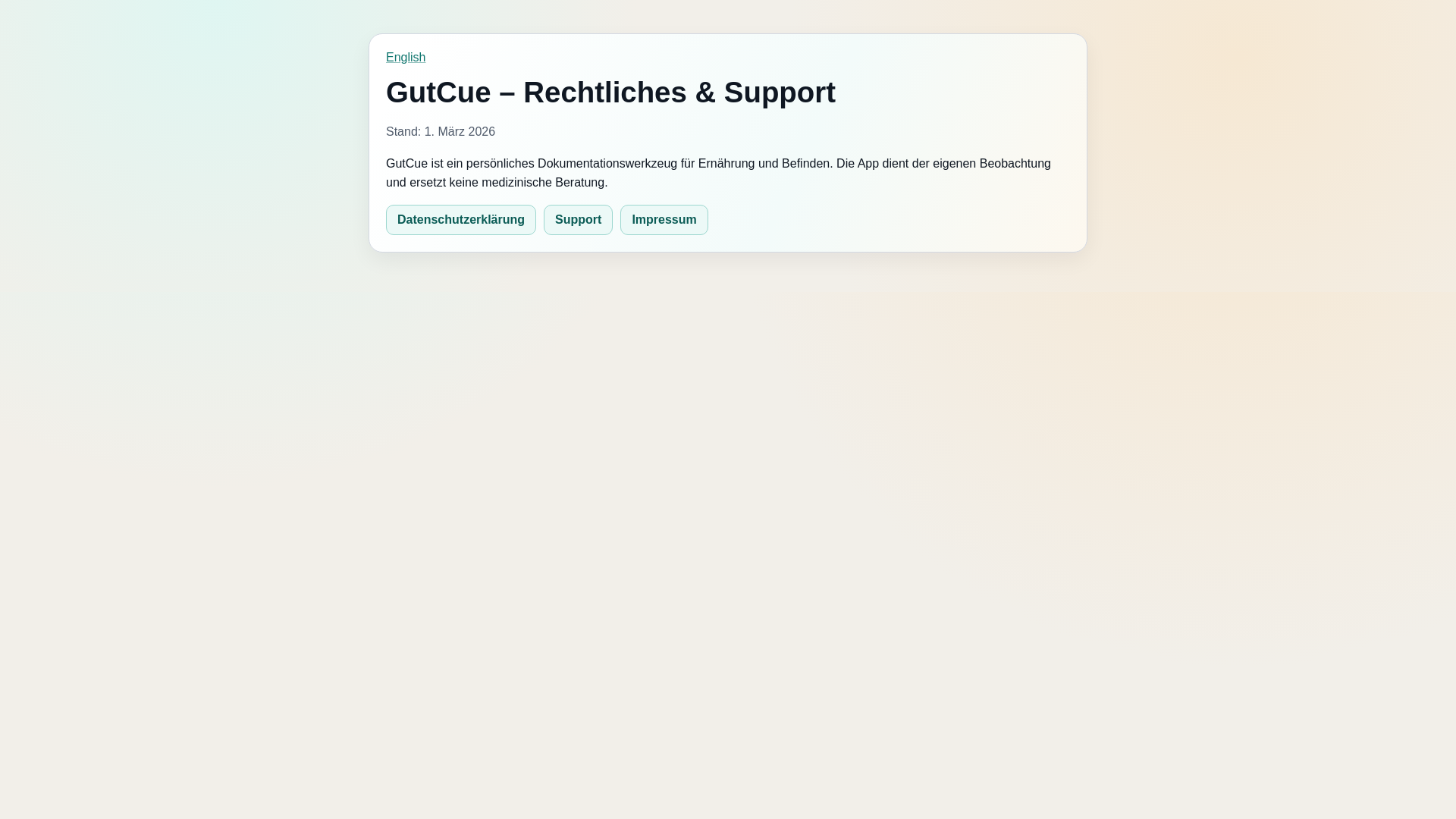 website screenshot of https://gutcue.app/