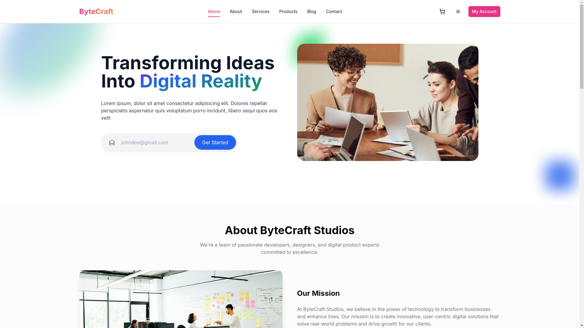 website screenshot of https://bytecraftstudio.shop/