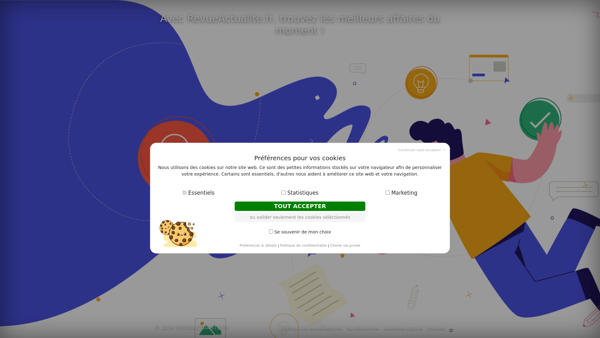 website screenshot of https://revueactualite.fr