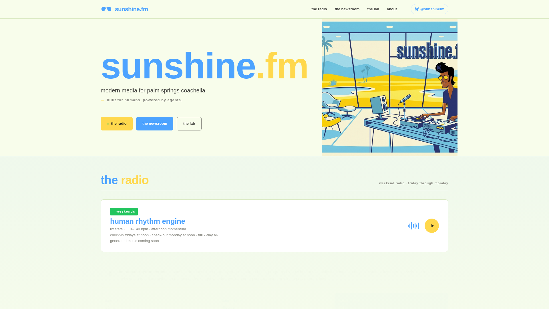 website screenshot of https://sunshine-fm.pages.dev/
