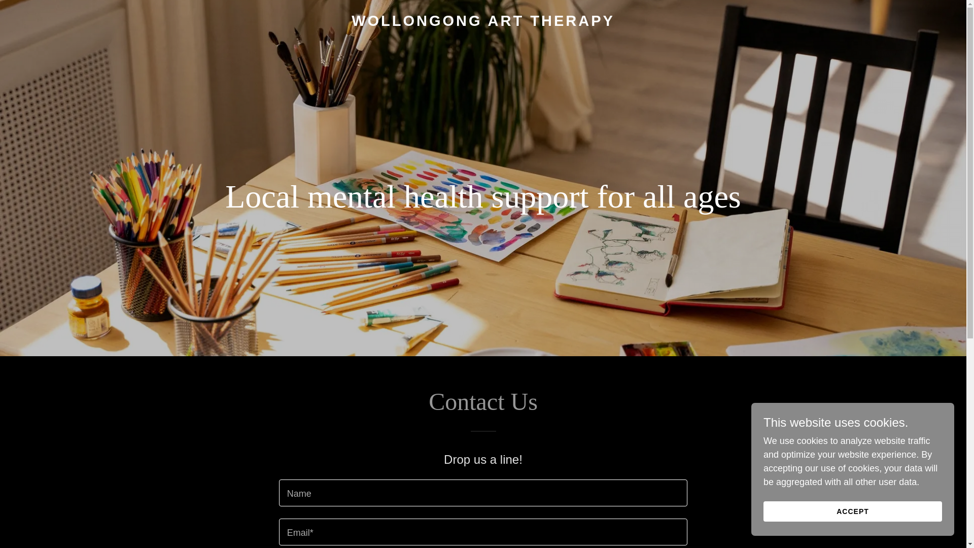 website screenshot of https://wollongongarttherapy.com.au/