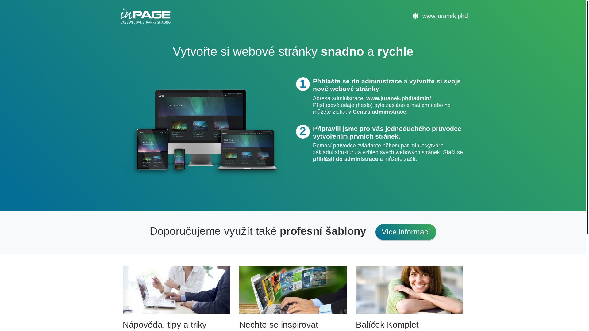 website screenshot of https://juranek.phd/