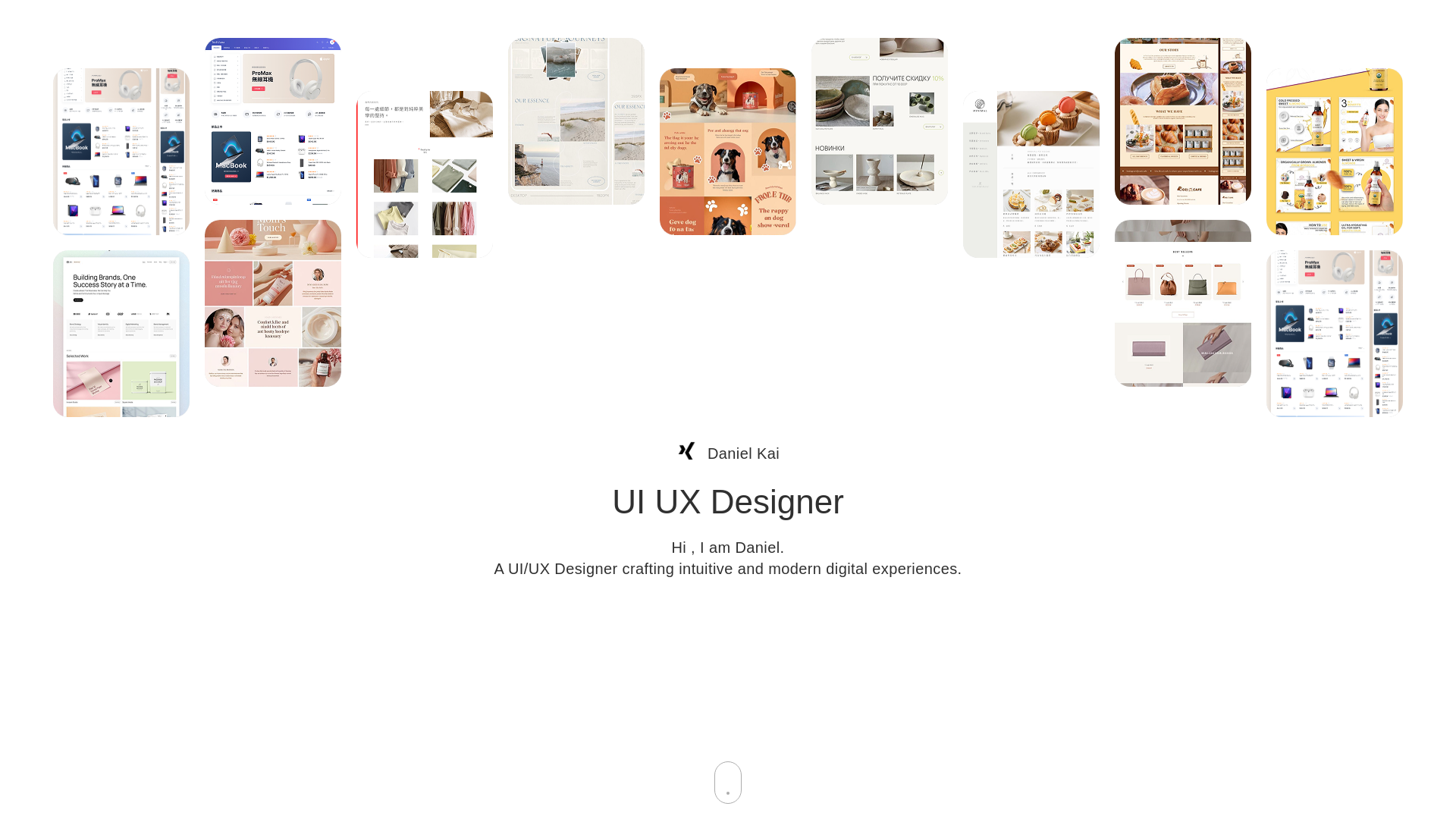 website screenshot of https://danielkai-design.com/