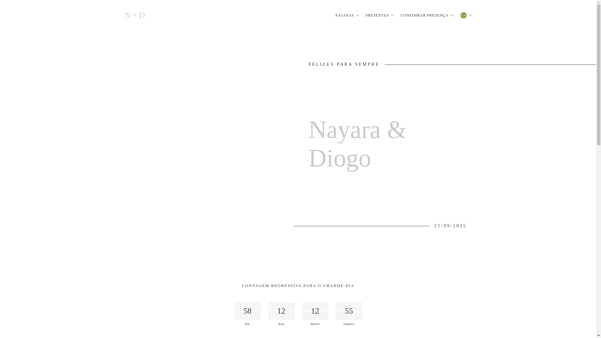 website screenshot of https://casamentonayaraediogo.com.br/