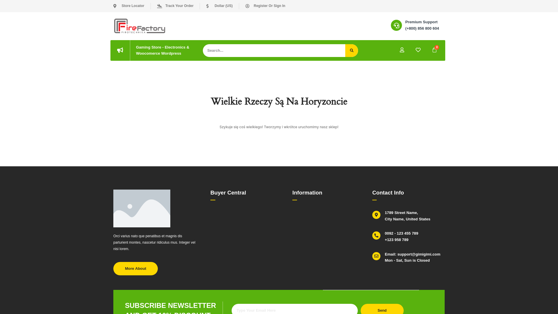 website screenshot of https://fire-factory.pl/